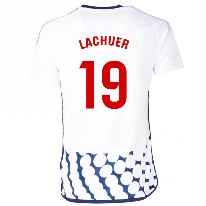 Kids Football Mathis Lachuer #19 White Away Jersey 2023/24 T-Shirt Canada