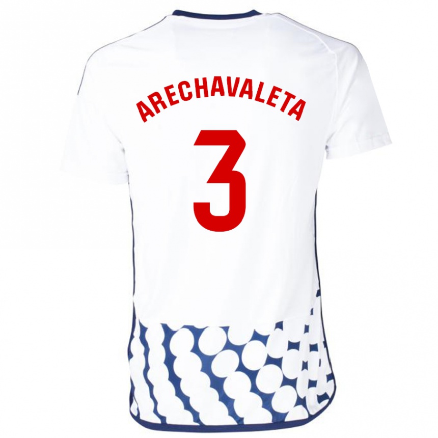 Kids Football Jorge Arechavaleta #3 White Away Jersey 2023/24 T-Shirt Canada