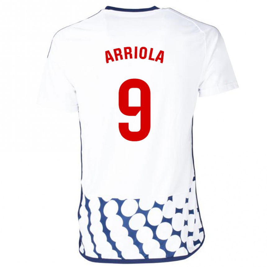 Kids Football Marcos Arriola #9 White Away Jersey 2023/24 T-Shirt Canada