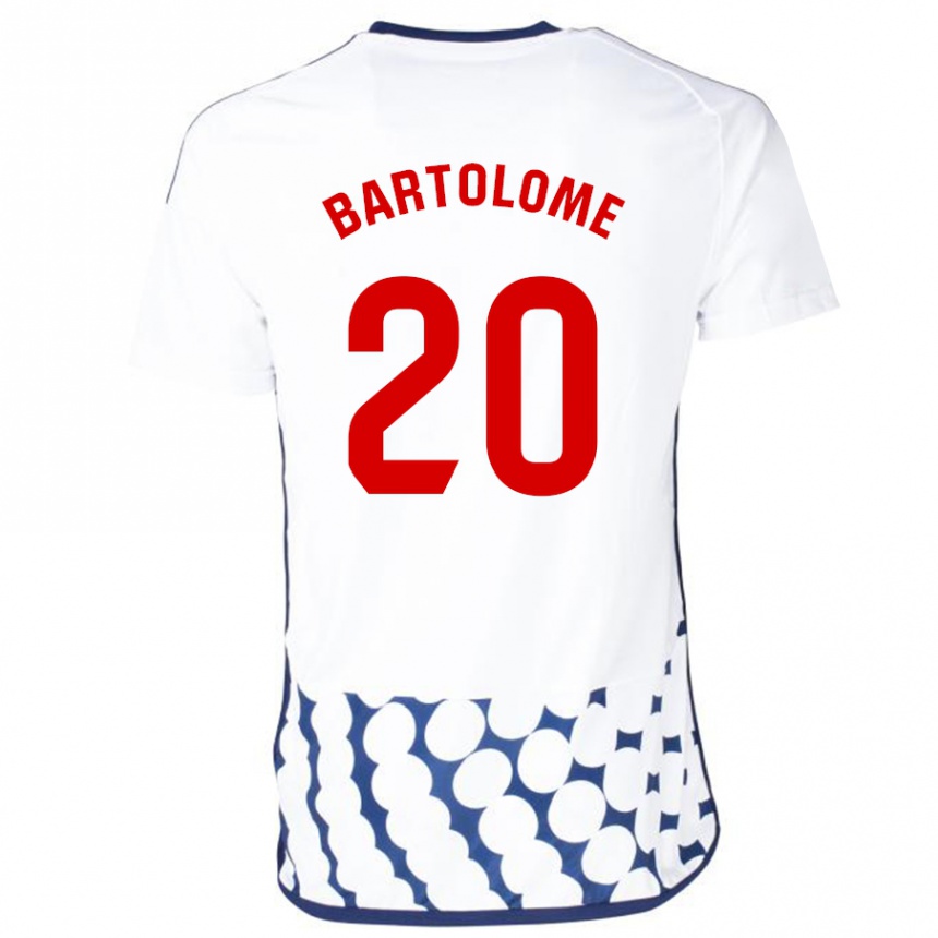 Kids Football Diego Bartolomé #20 White Away Jersey 2023/24 T-Shirt Canada