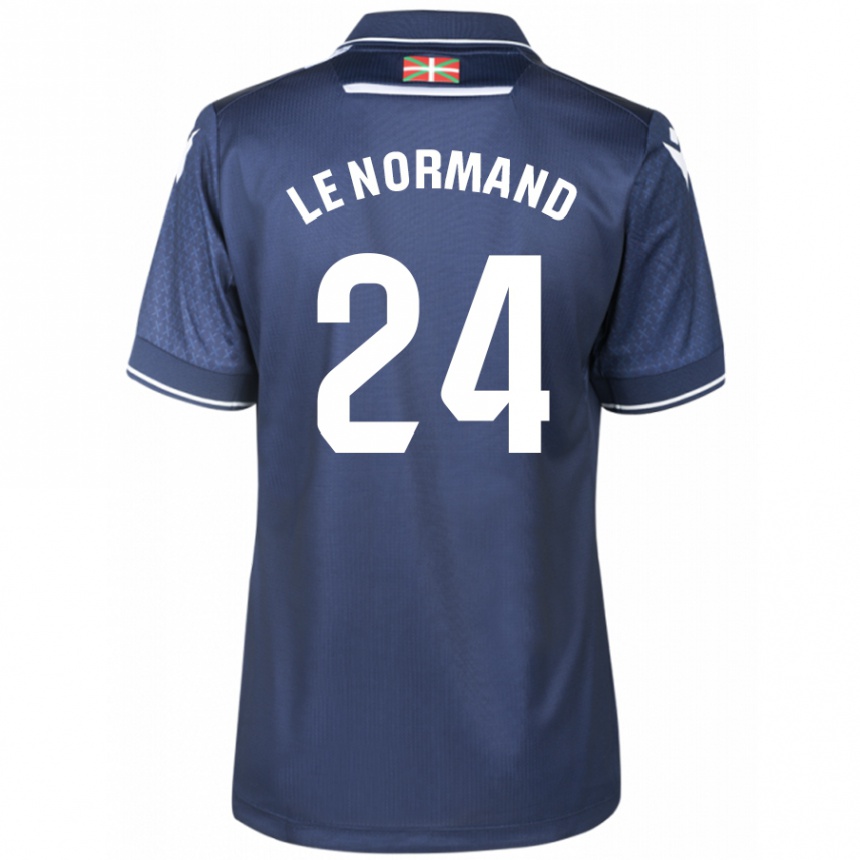 Enfant Football Maillot Robin Le Normand #24 Marin Tenues Extérieur 2023/24 Canada