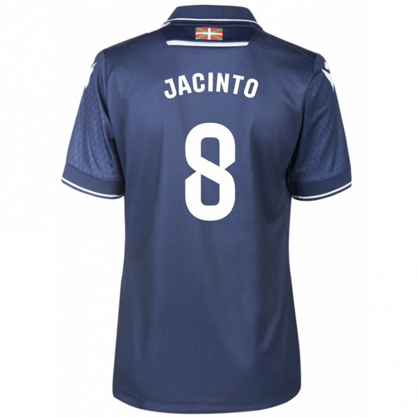 Kids Football Andreia De Jesus Jacinto #8 Navy Away Jersey 2023/24 T-Shirt Canada