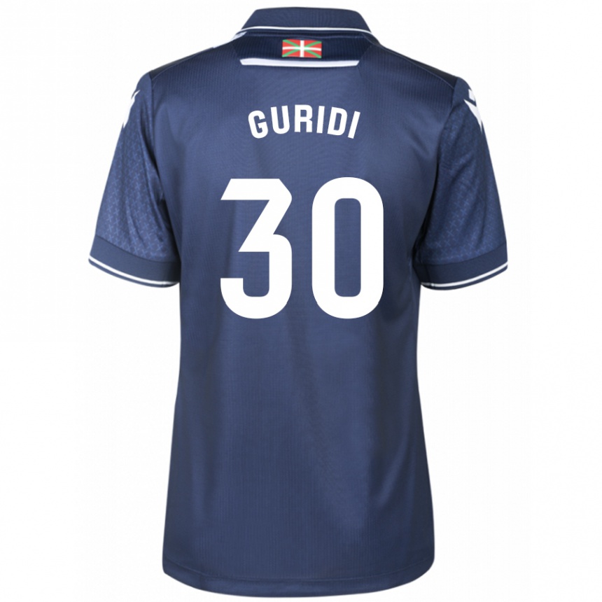 Kids Football Elene Guridi Mesonero #30 Navy Away Jersey 2023/24 T-Shirt Canada