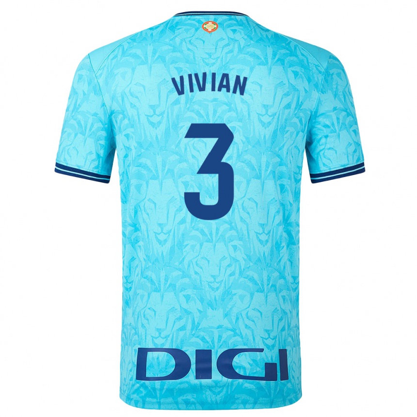 Kids Football Dani Vivian #3 Sky Blue Away Jersey 2023/24 T-Shirt Canada