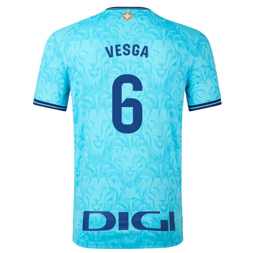 Enfant Football Maillot Mikel Vesga #6 Bleu Ciel Tenues Extérieur 2023/24 Canada