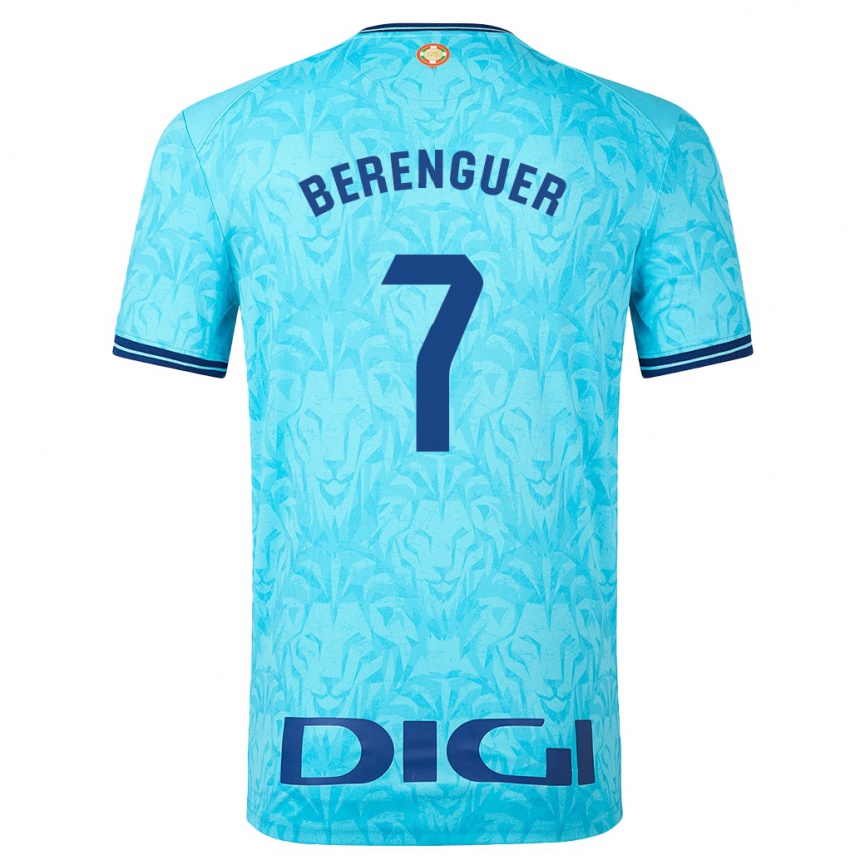 Enfant Football Maillot Álex Berenguer #7 Bleu Ciel Tenues Extérieur 2023/24 Canada