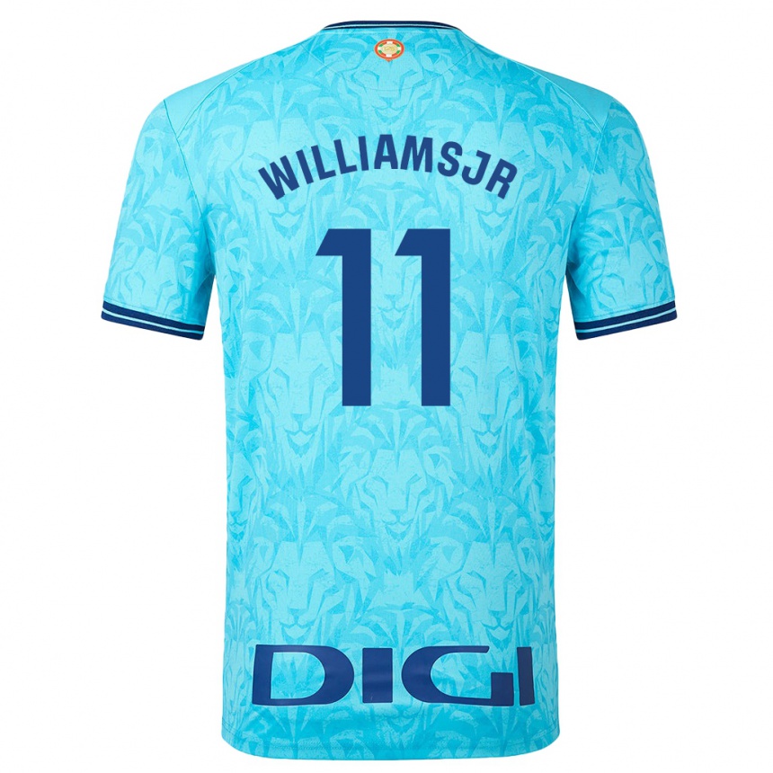 Kids Football Nico Williams #11 Sky Blue Away Jersey 2023/24 T-Shirt Canada