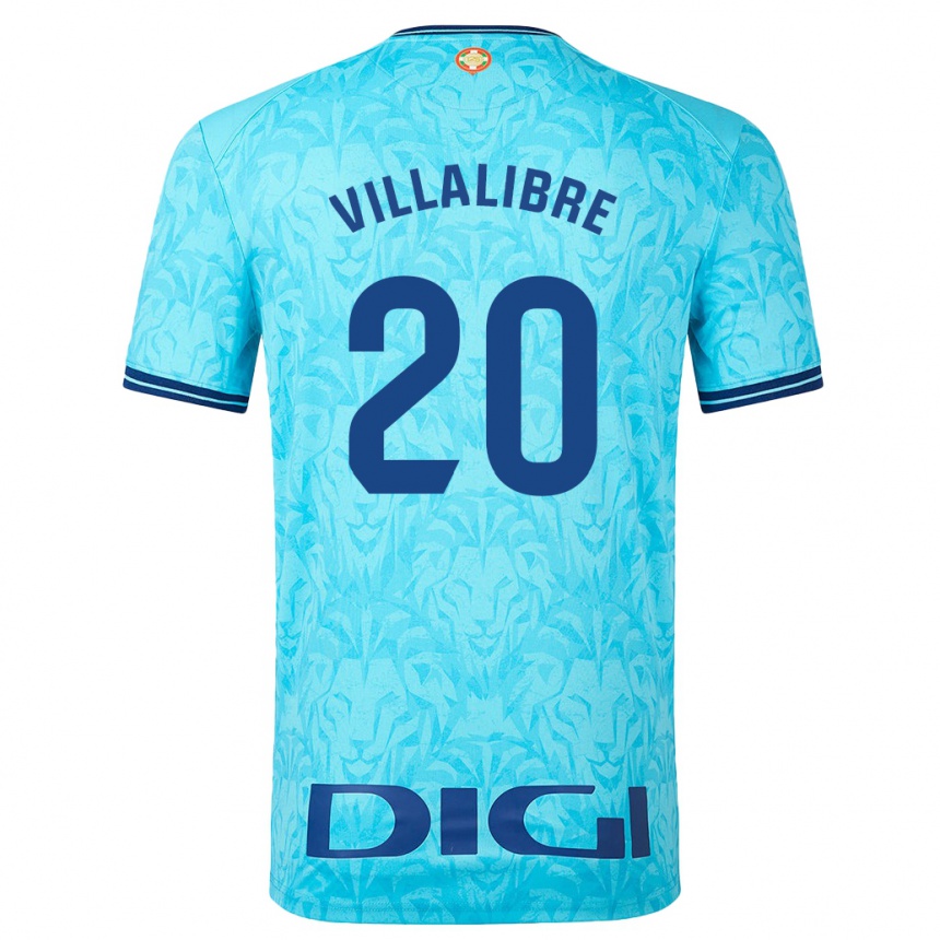 Enfant Football Maillot Asier Villalibre #20 Bleu Ciel Tenues Extérieur 2023/24 Canada