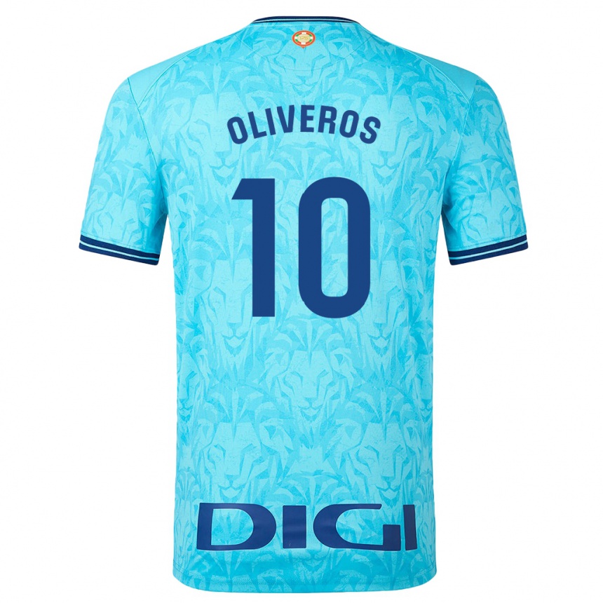 Enfant Football Maillot Aimar Oliveros #10 Bleu Ciel Tenues Extérieur 2023/24 Canada