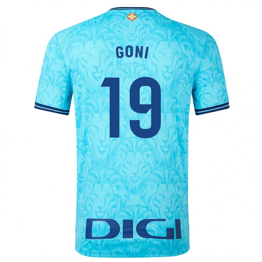 Kids Football Marcos Goñi #19 Sky Blue Away Jersey 2023/24 T-Shirt Canada