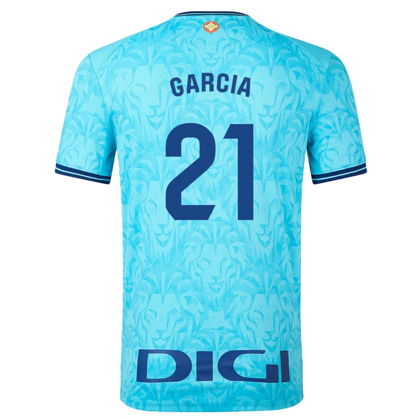 Kids Football Beñat García #21 Sky Blue Away Jersey 2023/24 T-Shirt Canada