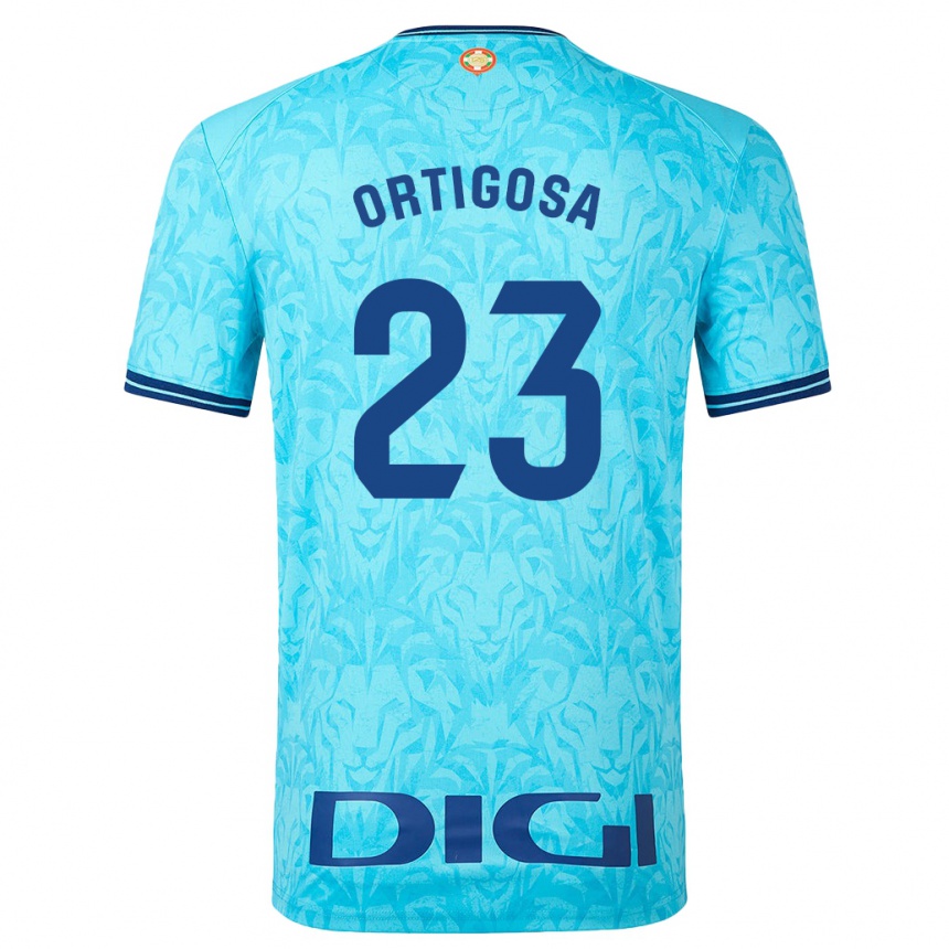 Kids Football Aritz Ortigosa #23 Sky Blue Away Jersey 2023/24 T-Shirt Canada