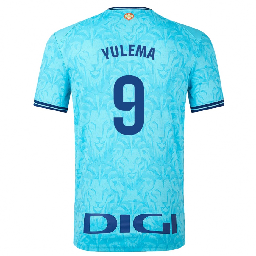 Enfant Football Maillot Yulema Corres Somovilla #9 Bleu Ciel Tenues Extérieur 2023/24 Canada