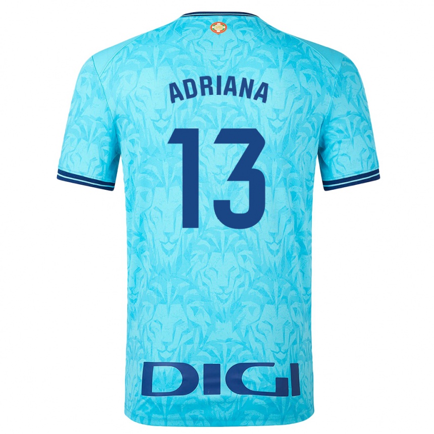 Kids Football Adriana Nanclares Romero #13 Sky Blue Away Jersey 2023/24 T-Shirt Canada