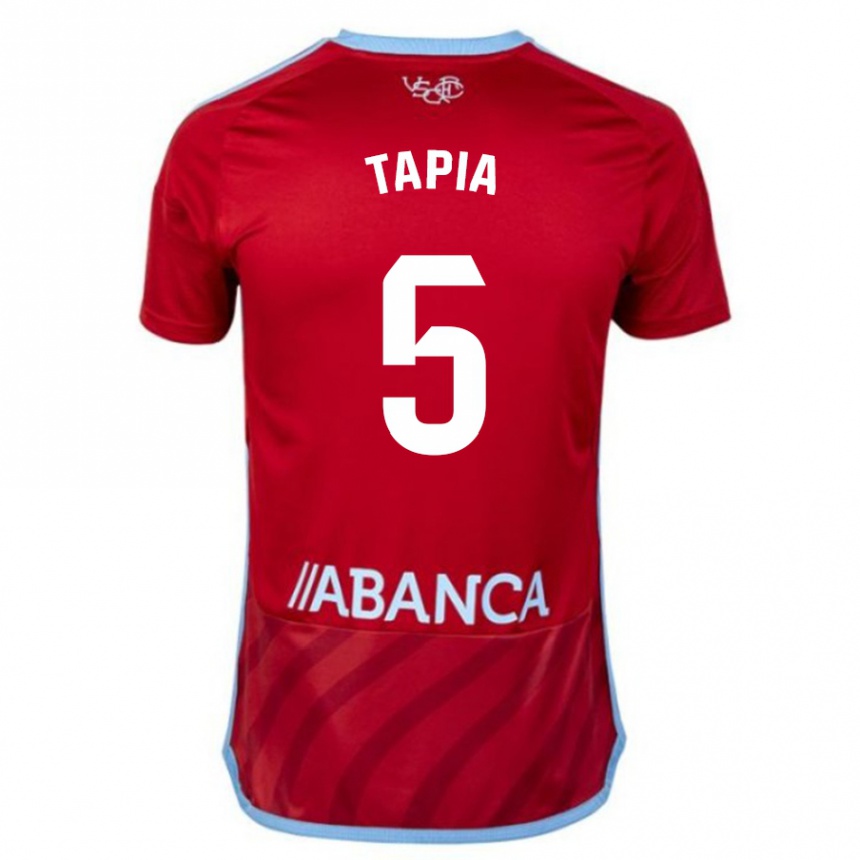 Kids Football Renato Tapia #5 Red Away Jersey 2023/24 T-Shirt Canada