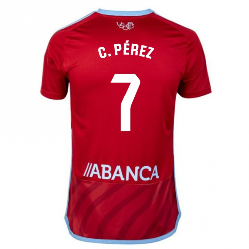 Enfant Football Maillot Carles Pérez #7 Rouge Tenues Extérieur 2023/24 Canada