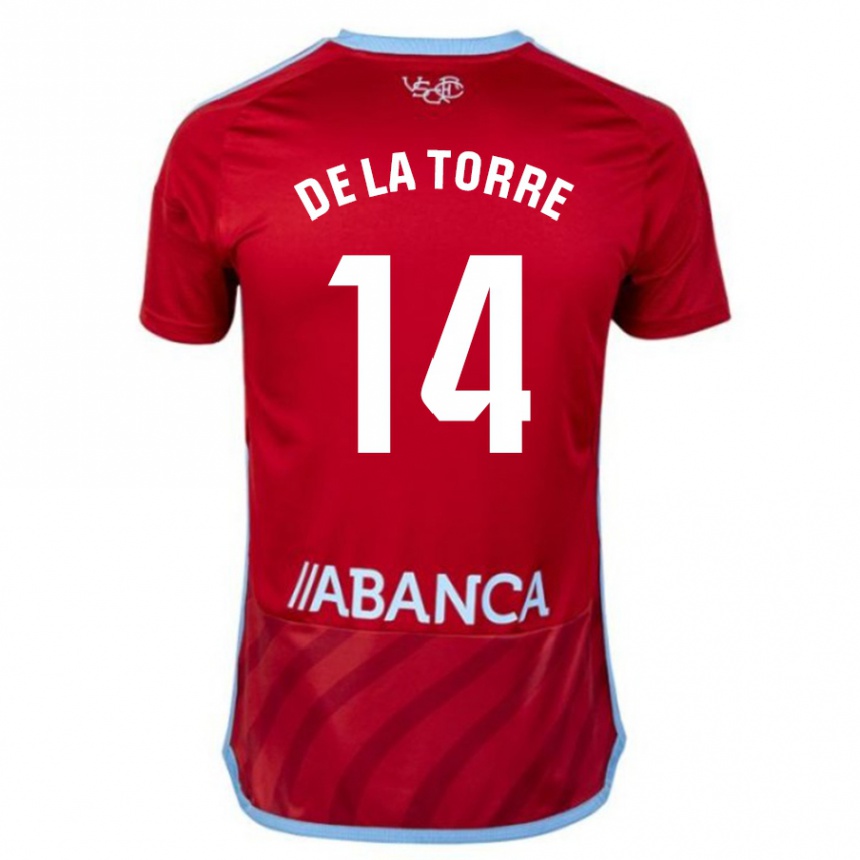 Kids Football Luca De La Torre #14 Red Away Jersey 2023/24 T-Shirt Canada