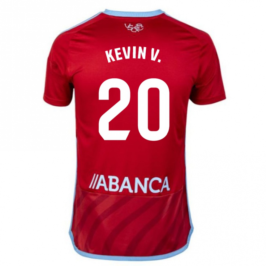 Kids Football Kevin Vázquez #20 Red Away Jersey 2023/24 T-Shirt Canada