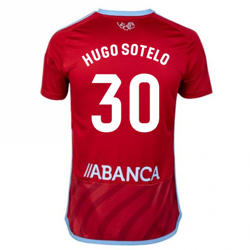 Kids Football Hugo Sotelo #30 Red Away Jersey 2023/24 T-Shirt Canada