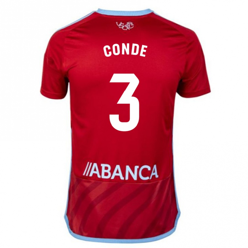 Enfant Football Maillot Martín Conde #3 Rouge Tenues Extérieur 2023/24 Canada