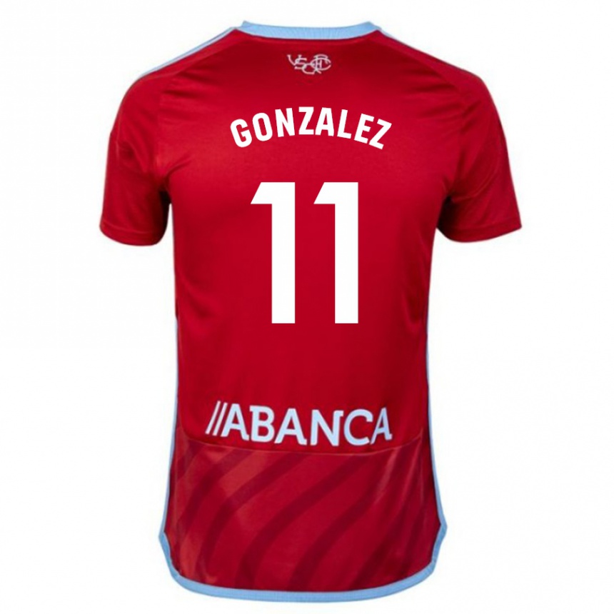 Kids Football Alfon González #11 Red Away Jersey 2023/24 T-Shirt Canada