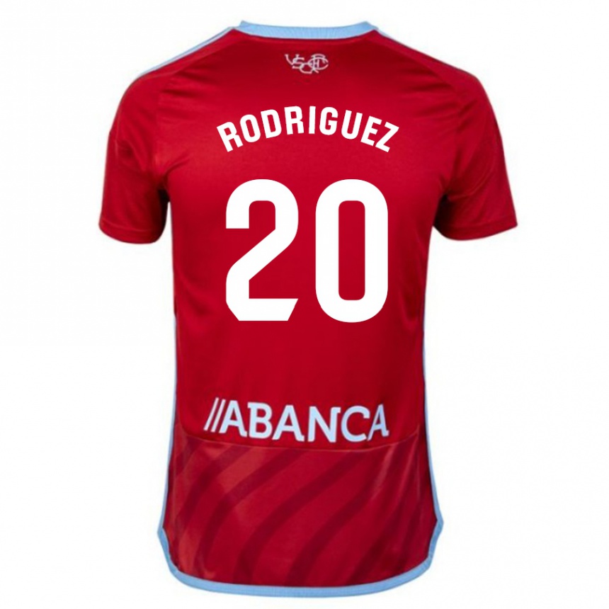 Enfant Football Maillot Javi Rodríguez #20 Rouge Tenues Extérieur 2023/24 Canada