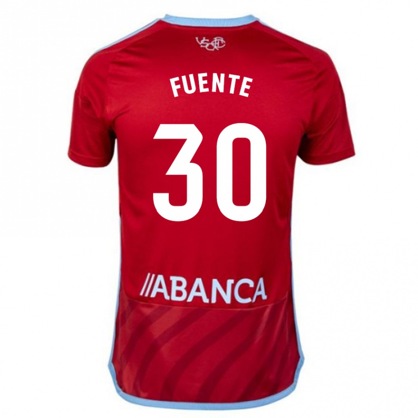 Kids Football Mario Fuente #30 Red Away Jersey 2023/24 T-Shirt Canada