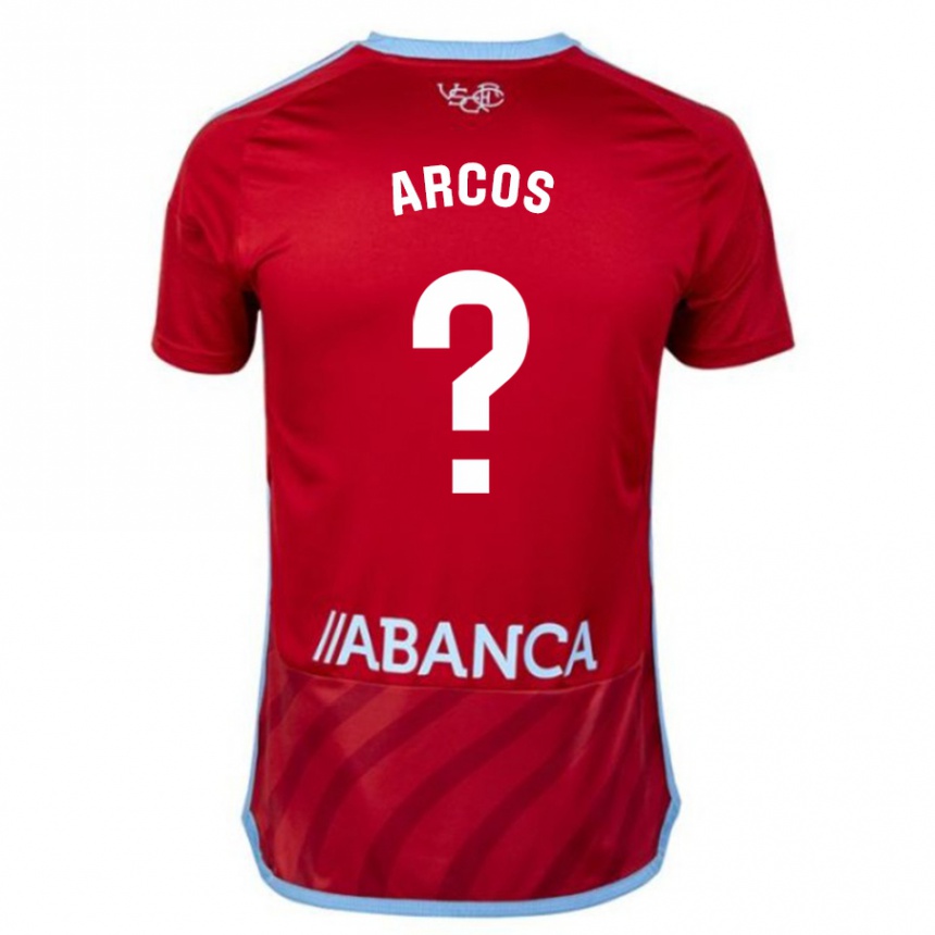 Kids Football Ángel Arcos #0 Red Away Jersey 2023/24 T-Shirt Canada