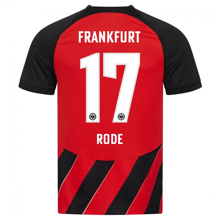 Homme Football Maillot Sebastian Rode #17 Rouge Noir Tenues Domicile 2023/24 Canada