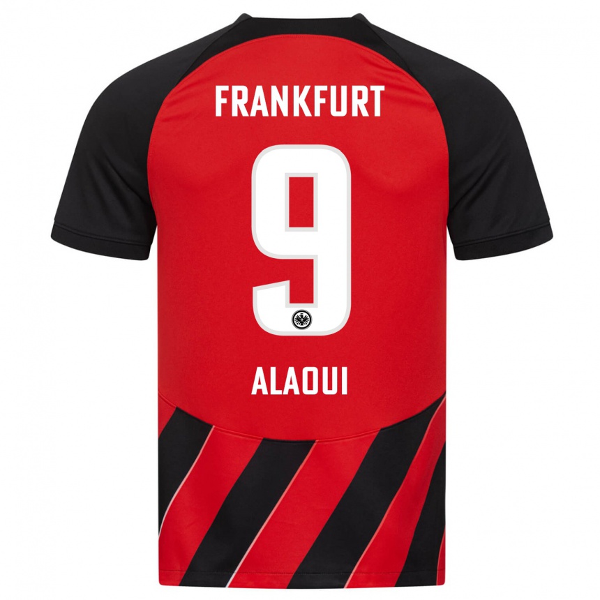 Homme Football Maillot Anas Alaoui #9 Rouge Noir Tenues Domicile 2023/24 Canada