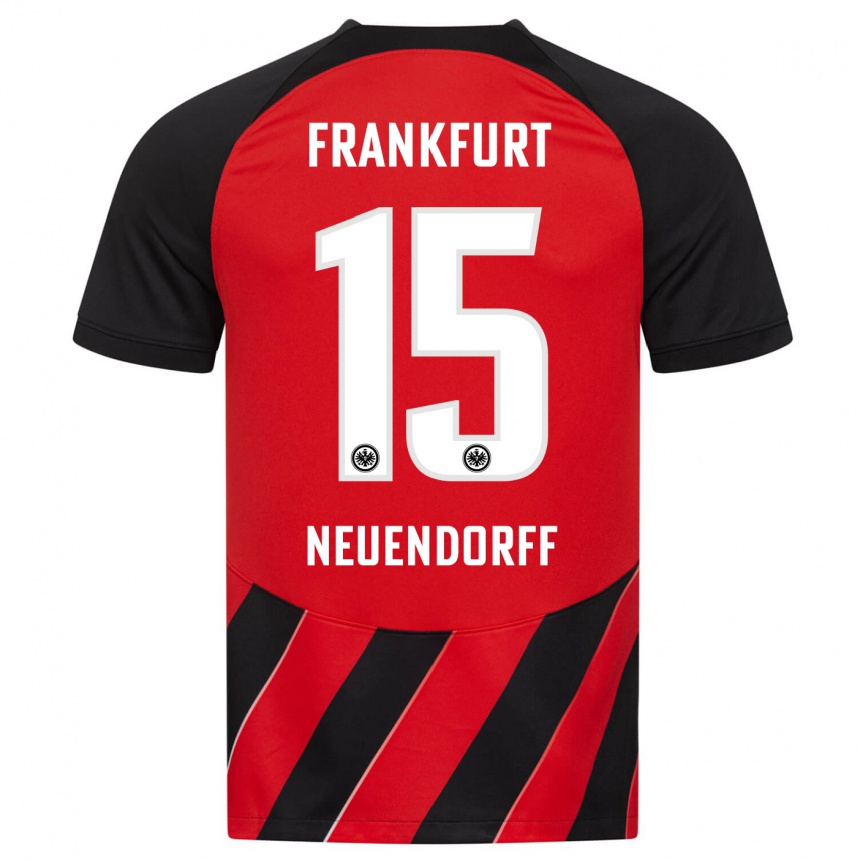 Men Football Nilo Neuendorff #15 Red Black Home Jersey 2023/24 T-Shirt Canada