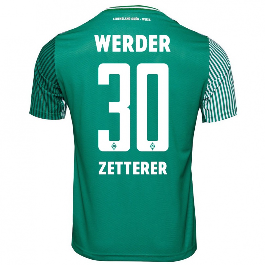 Men Football Michael Zetterer #30 Green Home Jersey 2023/24 T-Shirt Canada