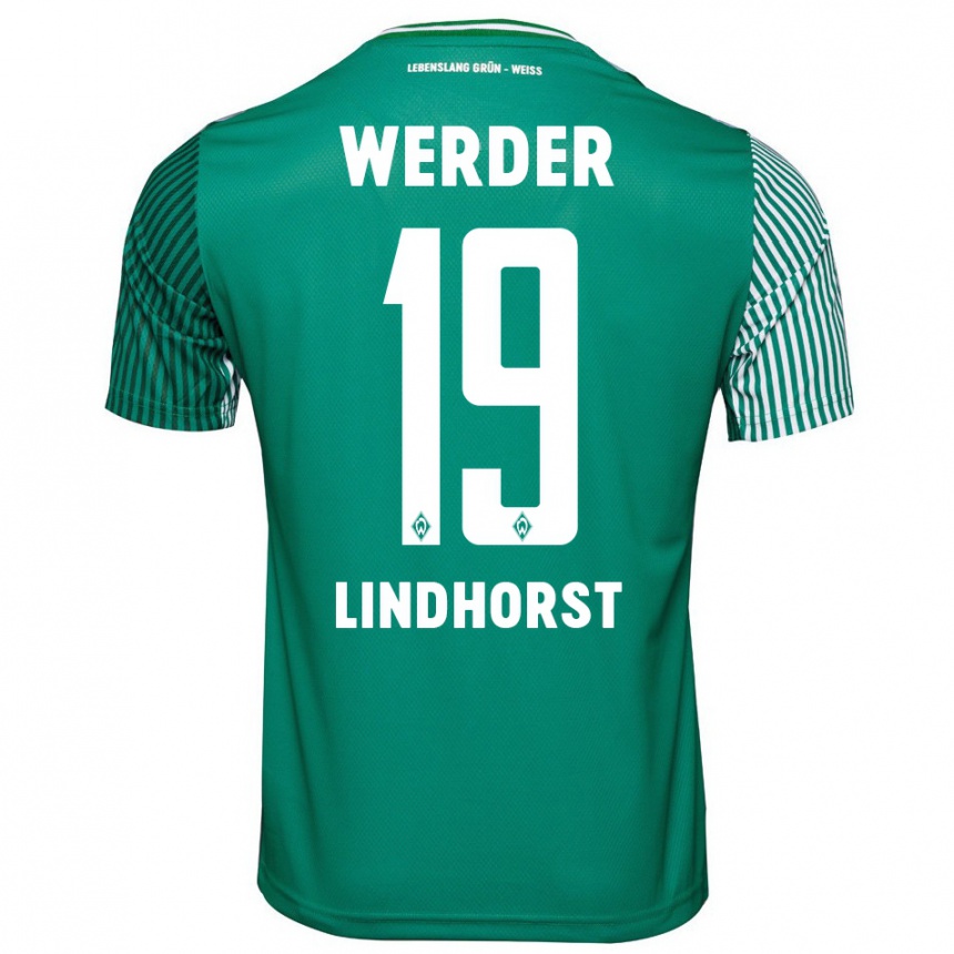 Men Football Jerrit Lindhorst #19 Green Home Jersey 2023/24 T-Shirt Canada