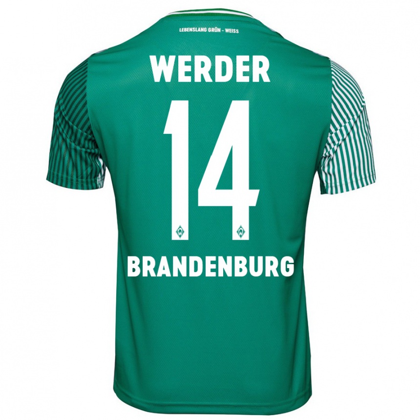 Men Football Michaela Brandenburg #14 Green Home Jersey 2023/24 T-Shirt Canada