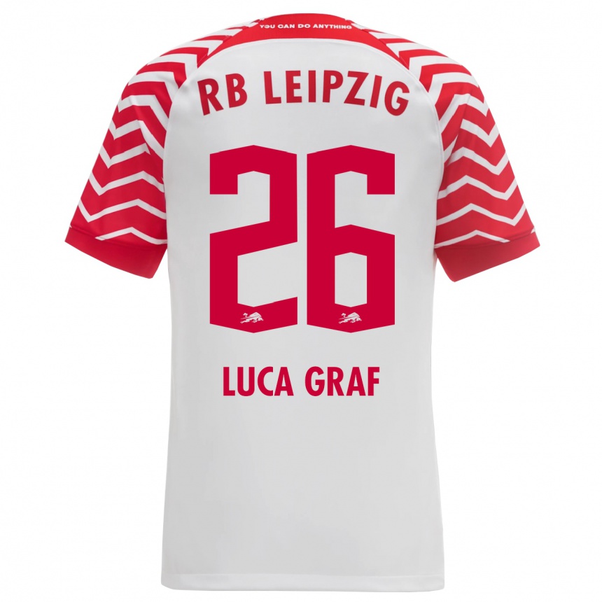 Homme Football Maillot Luca Marie Graf #26 Blanc Tenues Domicile 2023/24 Canada