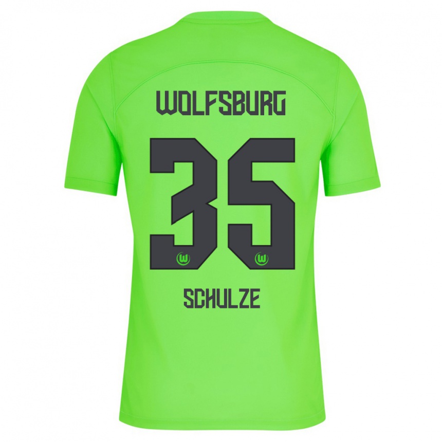 Homme Football Maillot Philipp Schulze #35 Vert Tenues Domicile 2023/24 Canada