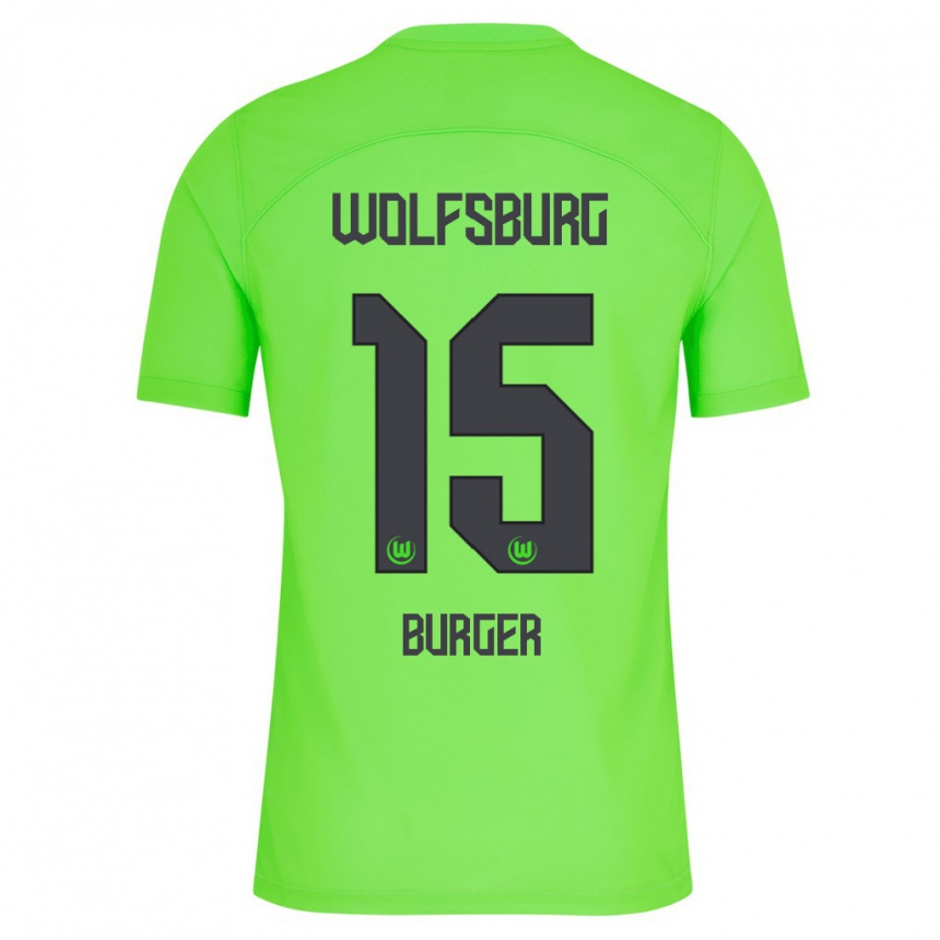 Men Football Jan Bürger #15 Green Home Jersey 2023/24 T-Shirt Canada