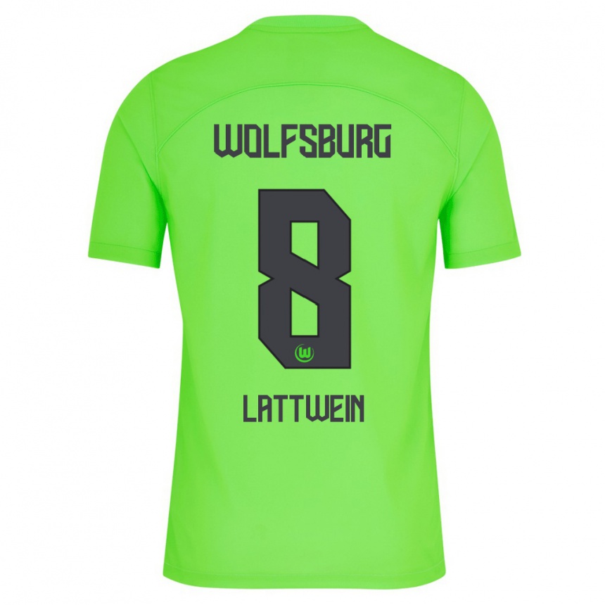 Men Football Lena Lattwein #8 Green Home Jersey 2023/24 T-Shirt Canada