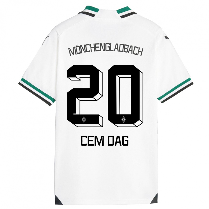 Homme Football Maillot Cem Dag #20 Blanc Vert Tenues Domicile 2023/24 Canada