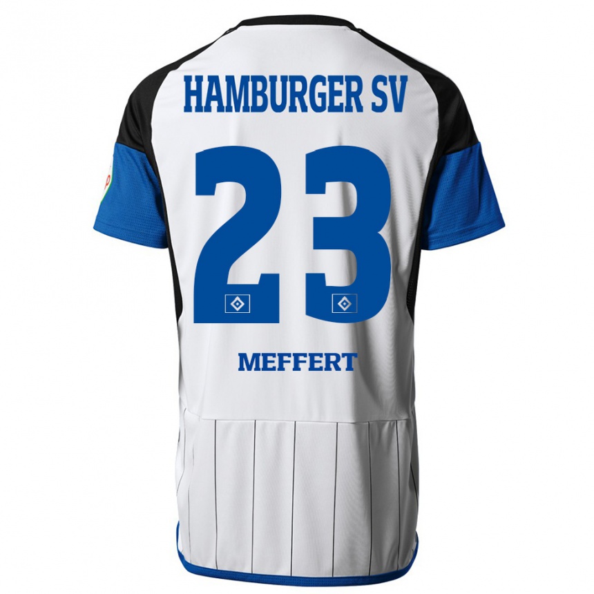 Homme Football Maillot Jonas Meffert #23 Blanc Tenues Domicile 2023/24 Canada