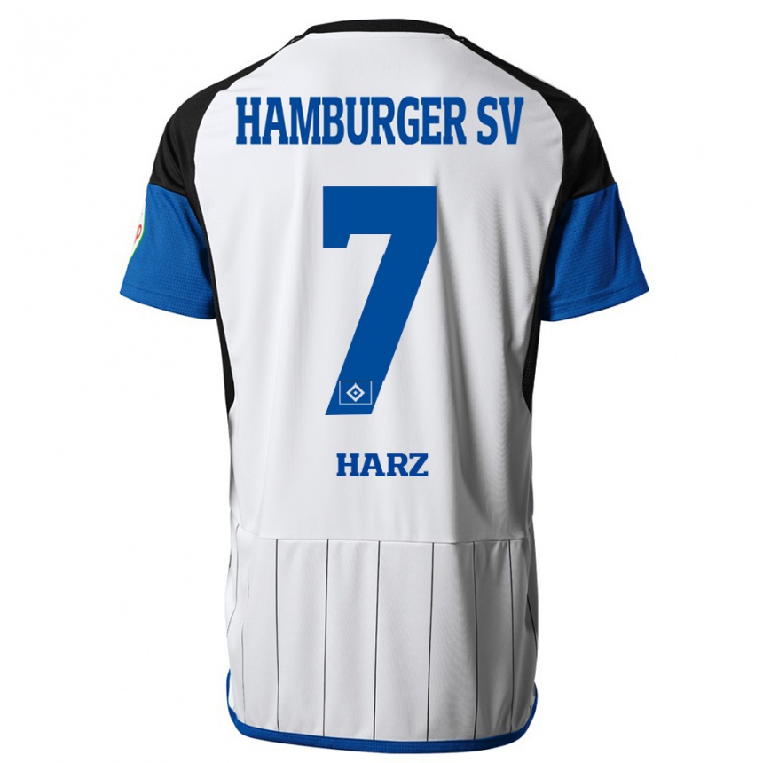 Homme Football Maillot Theo Harz #7 Blanc Tenues Domicile 2023/24 Canada