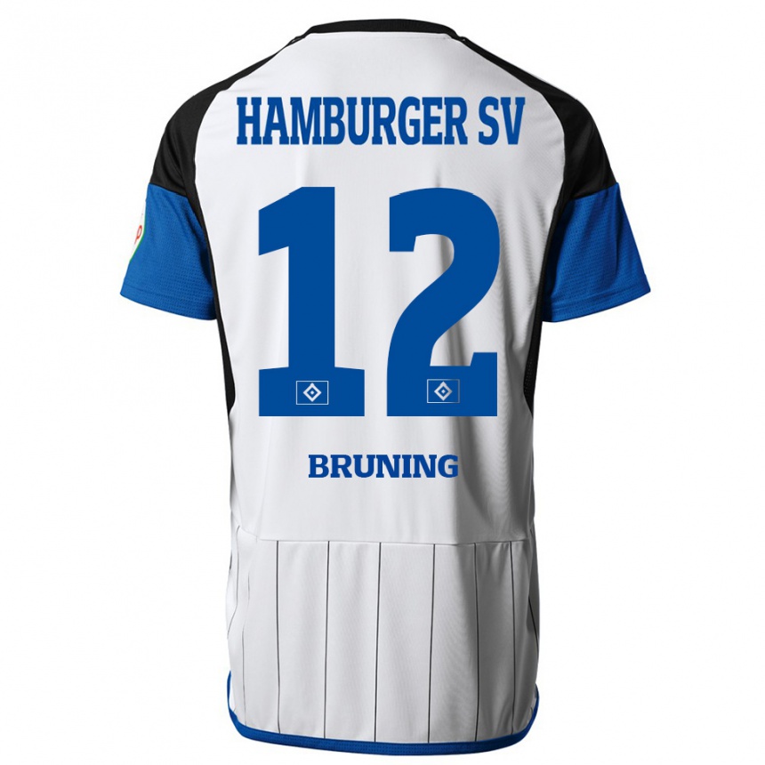 Homme Football Maillot Malte Brüning #12 Blanc Tenues Domicile 2023/24 Canada