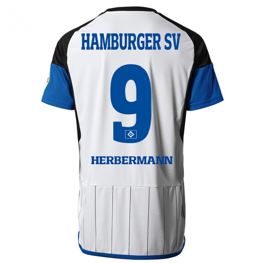 Homme Football Maillot Kevin Herbermann #9 Blanc Tenues Domicile 2023/24 Canada