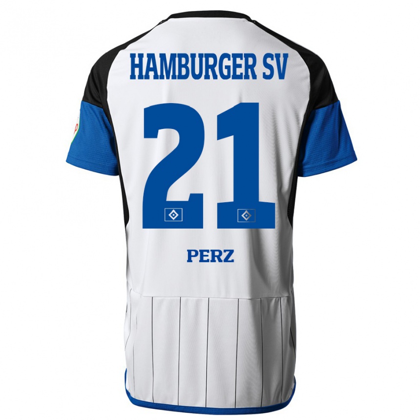 Homme Football Maillot Marcel Perz #21 Blanc Tenues Domicile 2023/24 Canada