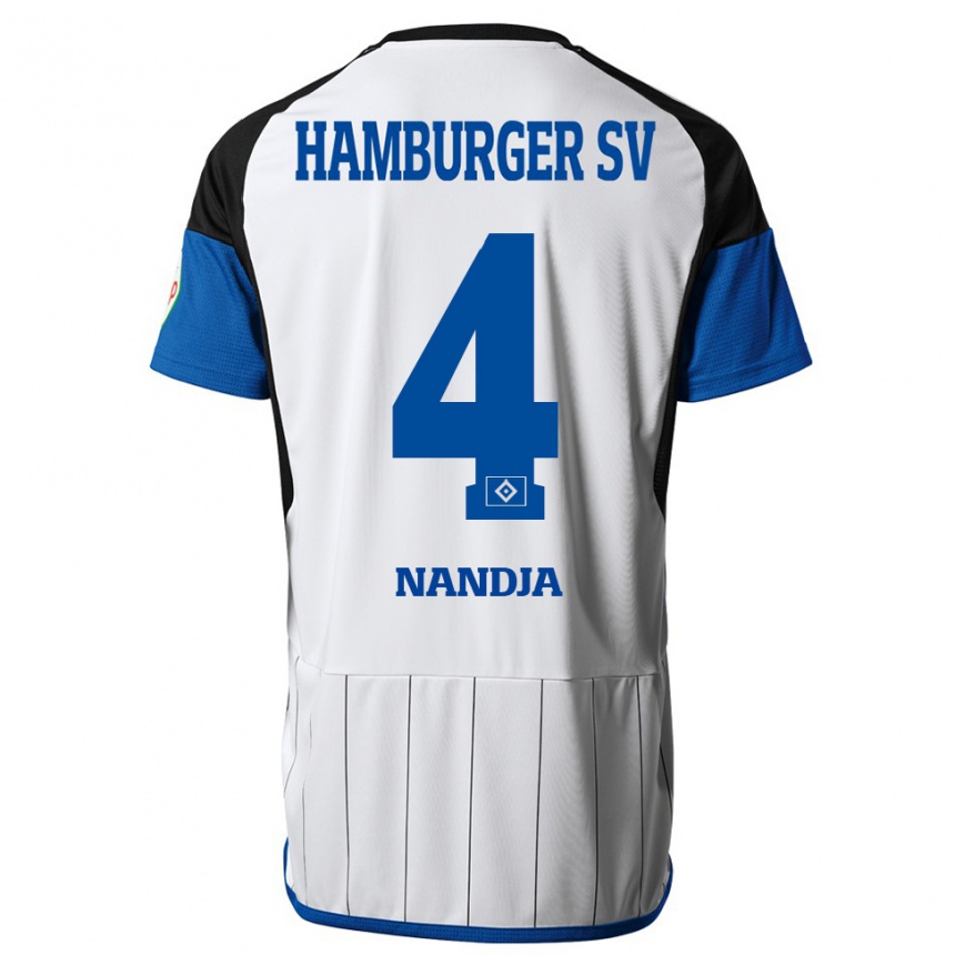 Homme Football Maillot Shafiq Nandja #4 Blanc Tenues Domicile 2023/24 Canada