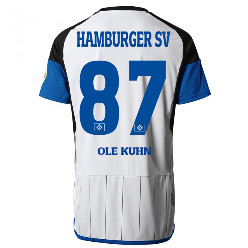 Homme Football Maillot Niklas Ole Kühn #87 Blanc Tenues Domicile 2023/24 Canada