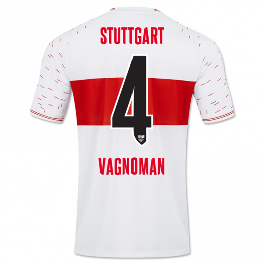 Men Football Josha Vagnoman #4 White Home Jersey 2023/24 T-Shirt Canada