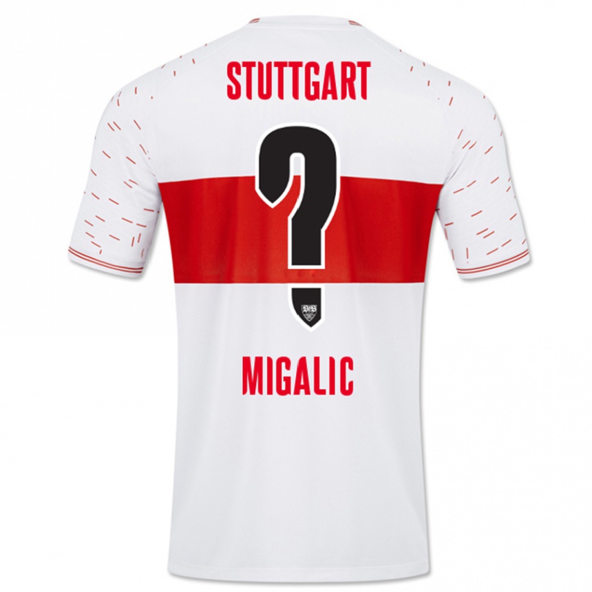 Men Football Dorian Migalic #0 White Home Jersey 2023/24 T-Shirt Canada