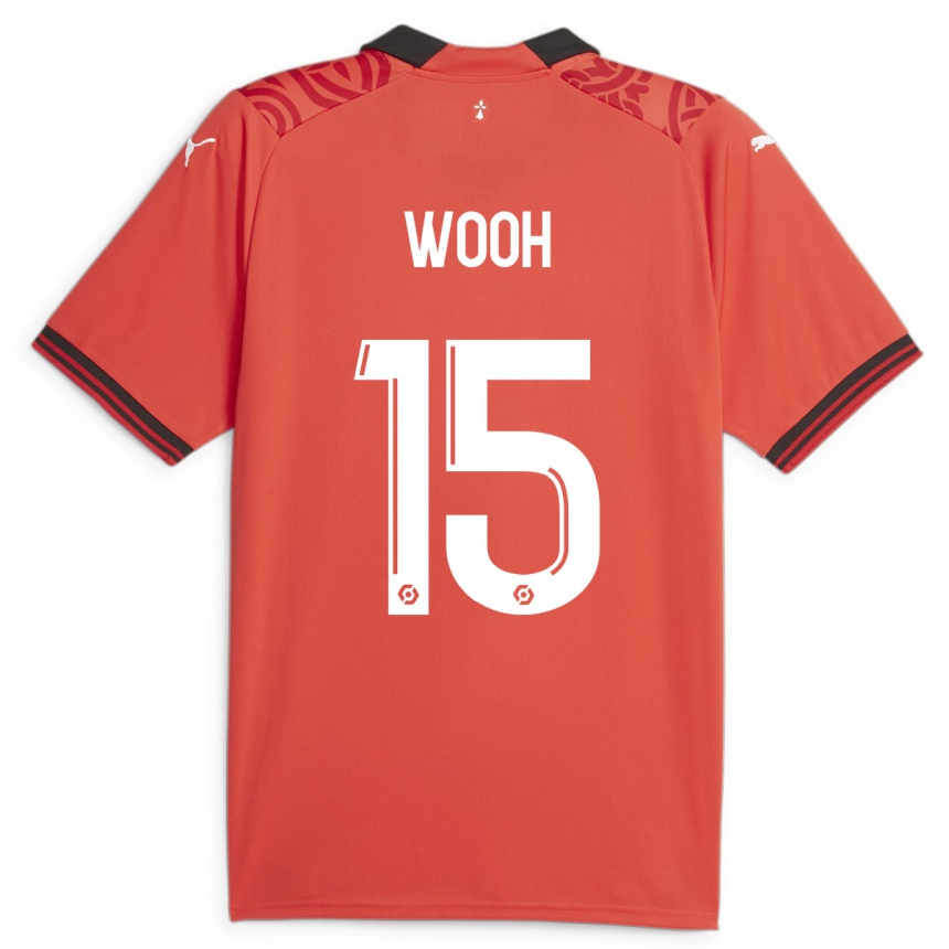 Men Football Christopher Wooh #15 Red Home Jersey 2023/24 T-Shirt Canada