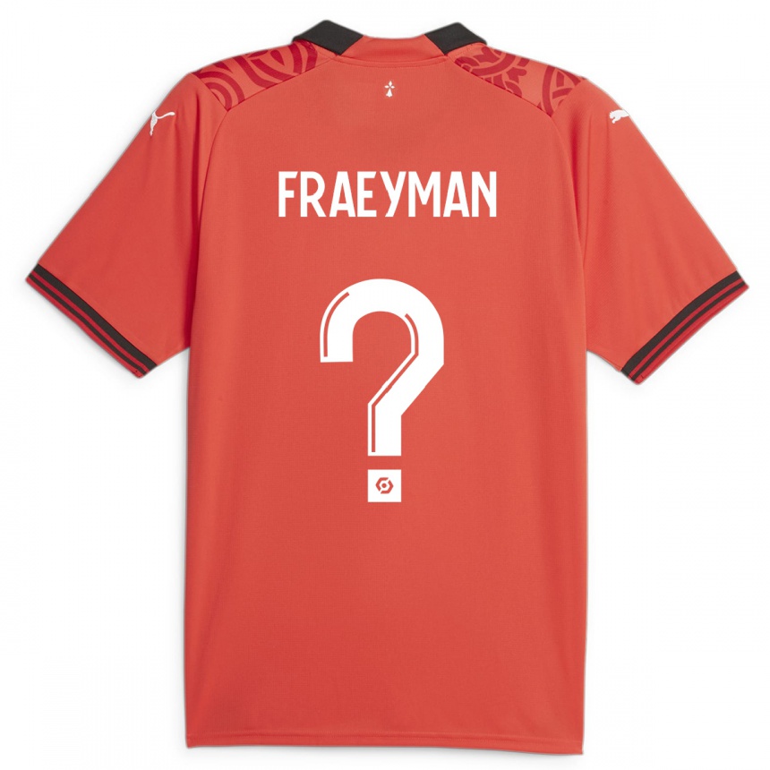 Men Football Dorian Fraeyman #0 Red Home Jersey 2023/24 T-Shirt Canada